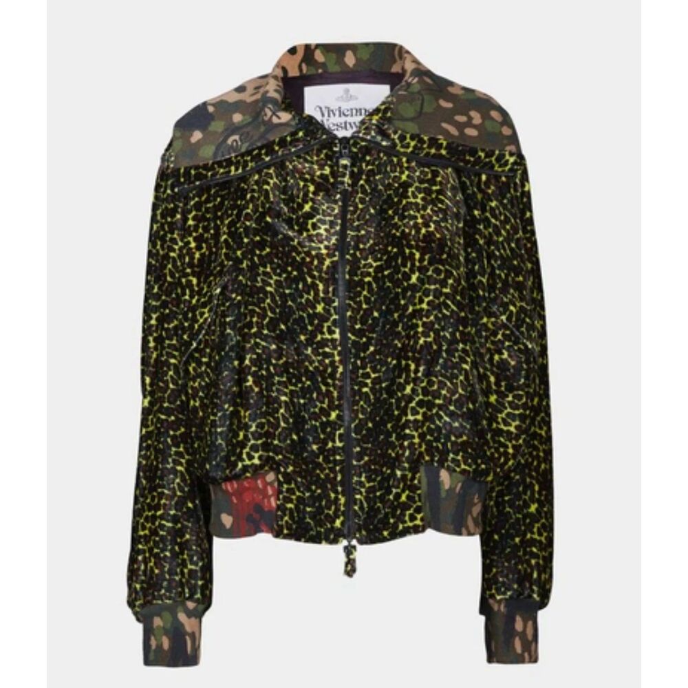 VIVIENNE WESTWOOD Wilma Leopard Bomber Jacket NWT Sz 40 (US 4)‎